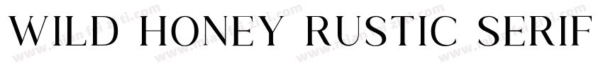 Wild Honey Rustic Serif Font字体转换